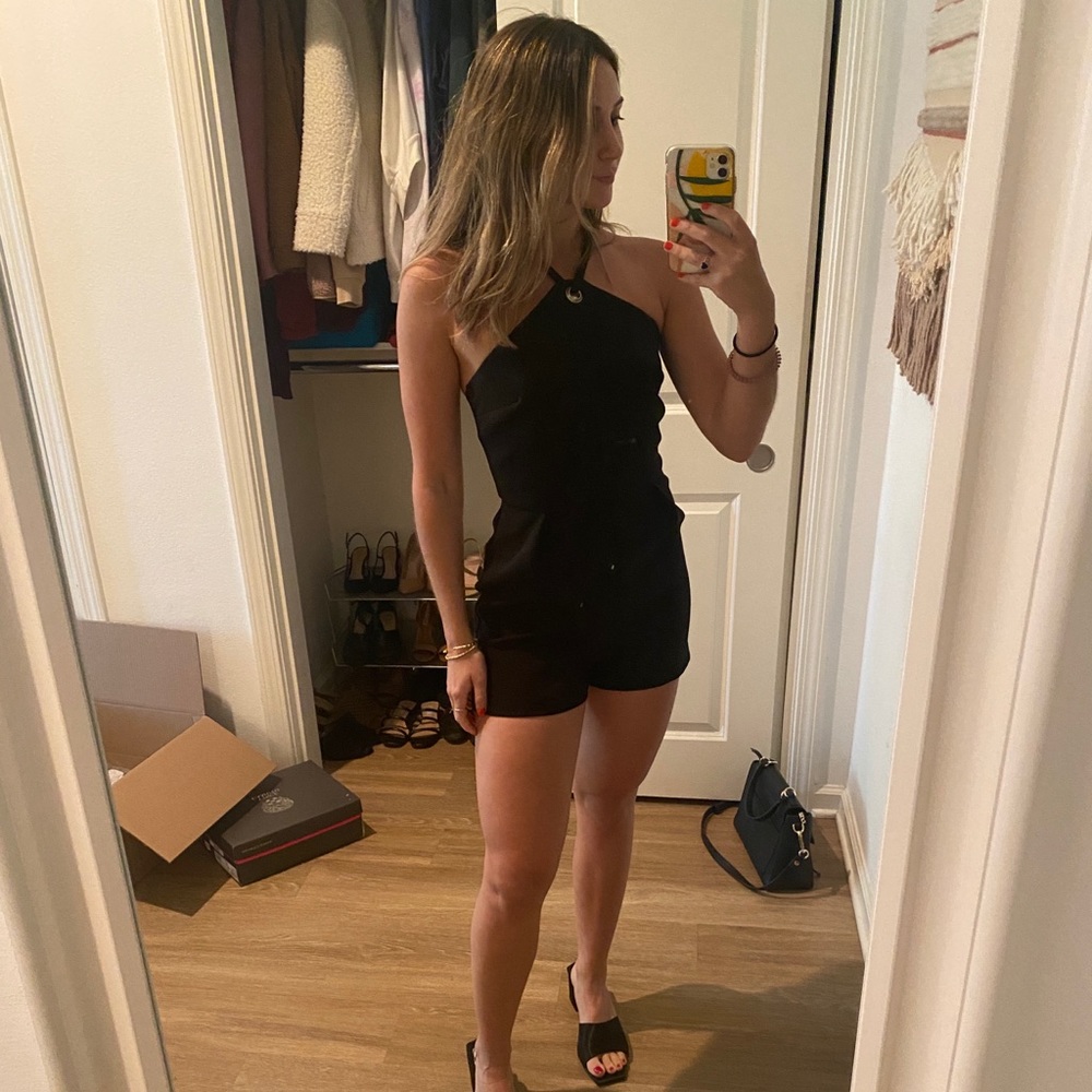 Black halter romper